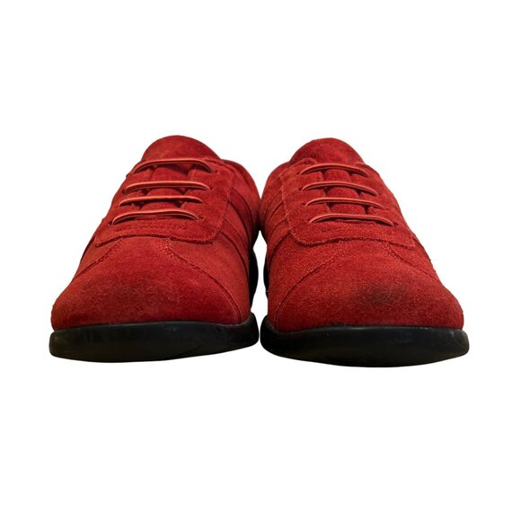 Chicos Women’s Red Suede Leather Slip In Shoes Size 9M - Picture 2 of 7